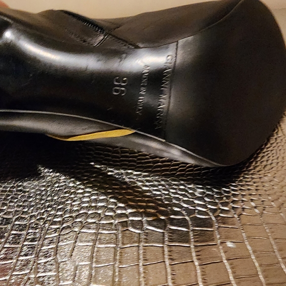 *HP* GIANNI MARRA Calfskin Black Ankle Boots Made in Italy - Picture 11 of 13